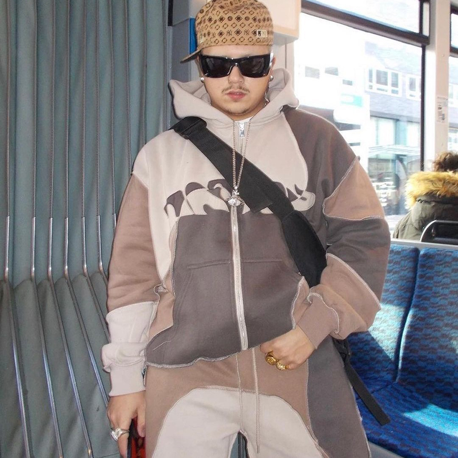 Color Block Contrast Reverse Stitch Pullover Sweatpants and Hoodie Set Sustainable