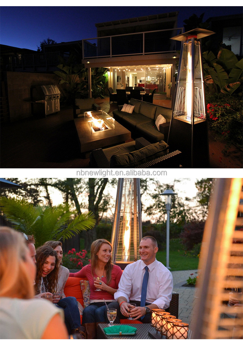 Standing Pyramid Torch Gas Heater Cover Total Height 2270mm Made for Garden and Indoor
