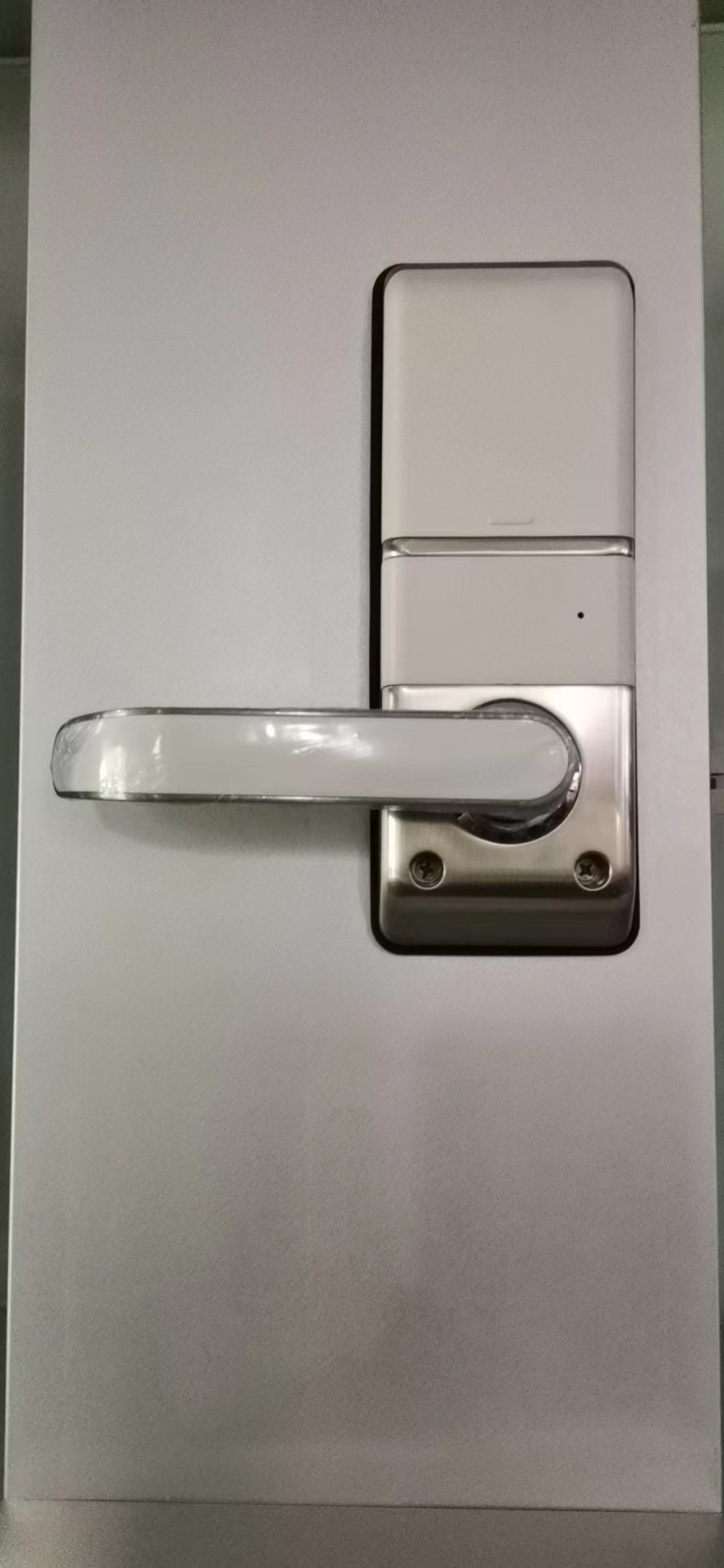 Zinc Alloy RFID Hotel Lock White Electronic Door Handle Lock