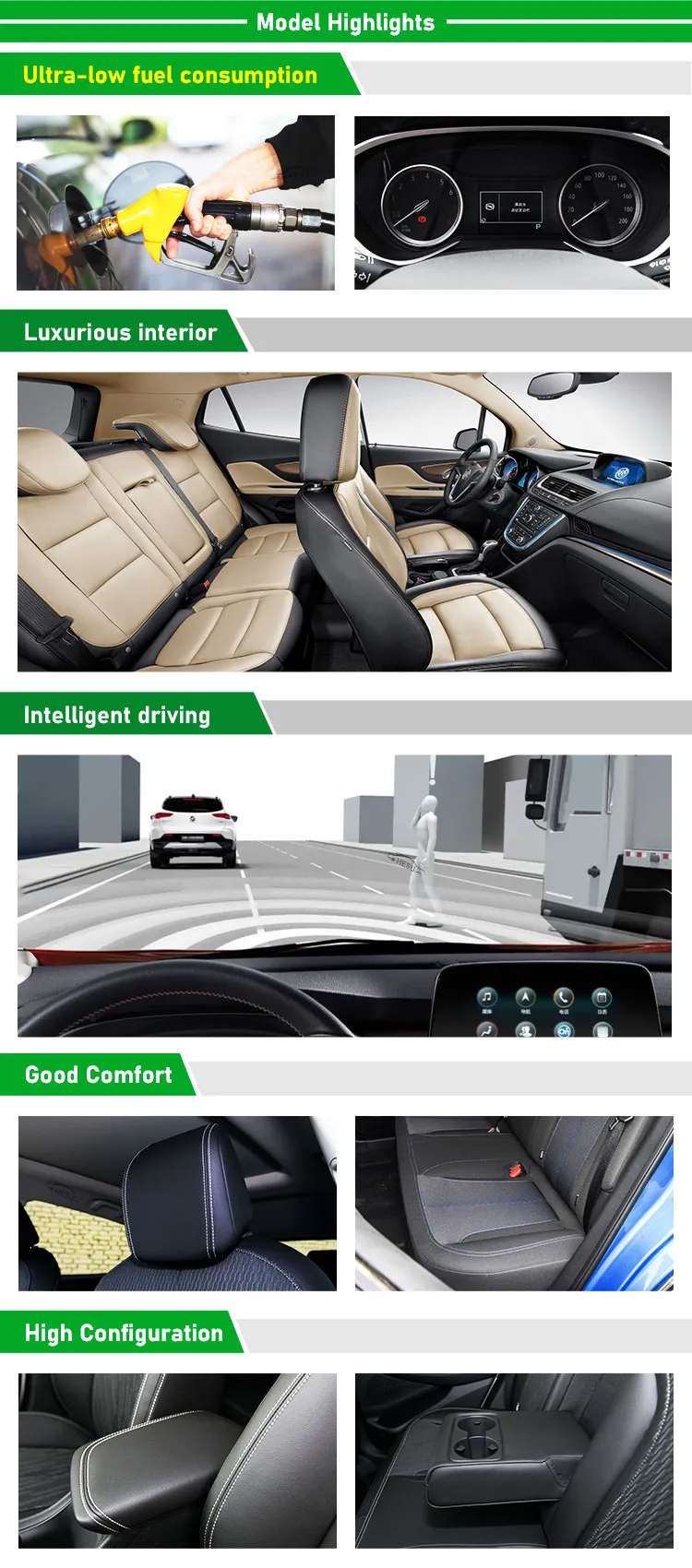 2020 Buick Encore GX Petrol Car For Adult with Multi-link Rear Suspension and 0km Mileage