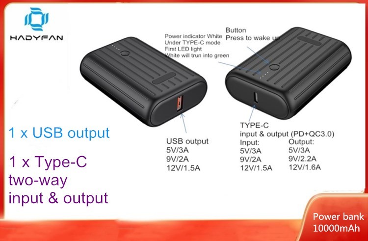 PSE 21700 Li Ion Battery Power Bank 10000mah Fast Charging Type-C USB 5V 3A