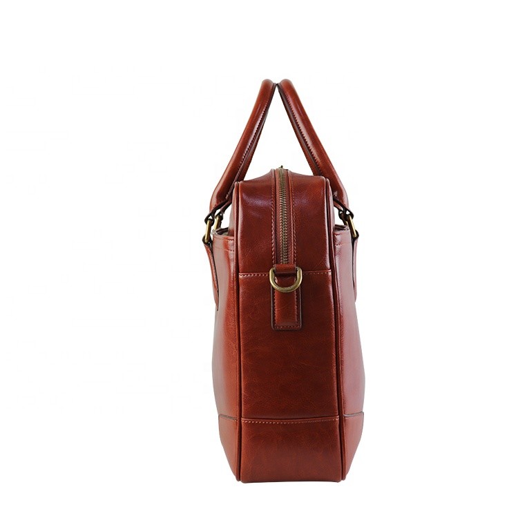 Riendly Recycled Leather Briefcase Leather Laptop Bag For Men Fashion Men Genuine Leather Bags For Me