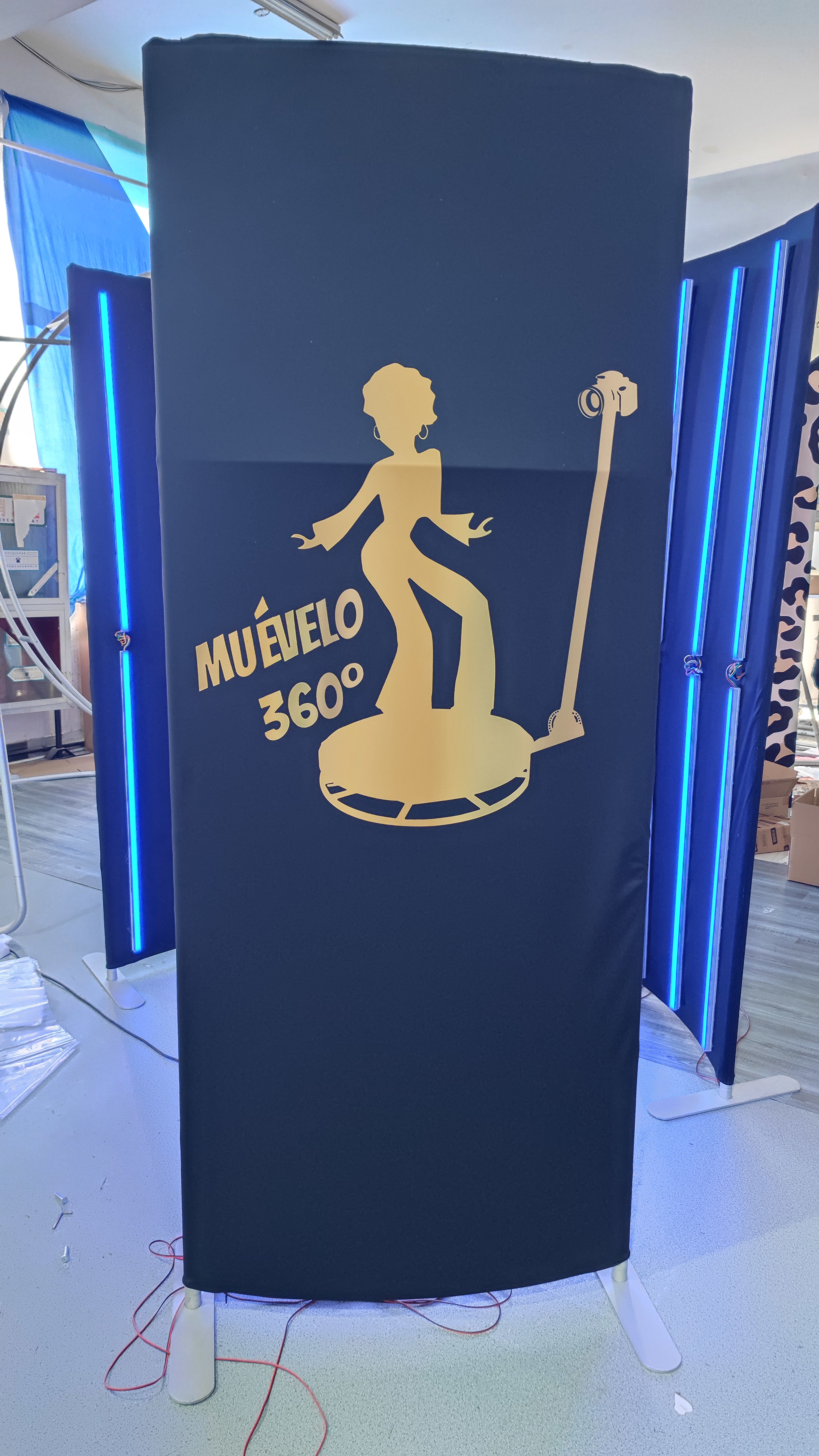 Aluminum Tension Fabric Exhibition 360 Photo Booth Enclosure Backdrop Portable Modern