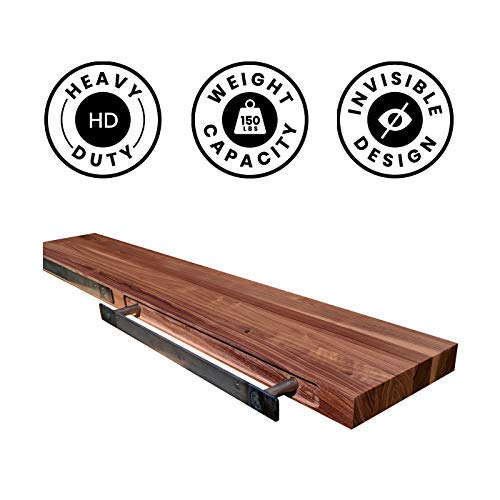 Single-side Bracket Heavy Duty Hidden Shutter Wall Mounted Floating Shelf for Home Decor