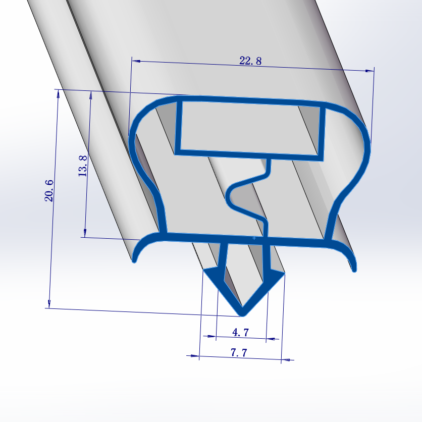 Plastic Seal Gasket Profile for Custom Made Refrigerator Cold Storage Door Extrusion