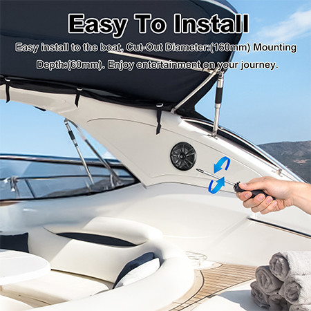 6.5 Inch 2 Way 120 Watt Waterproof Coaxial Speaker With LED Ceiling Music Systems Loudspeaker Marine Boat Car Audio System