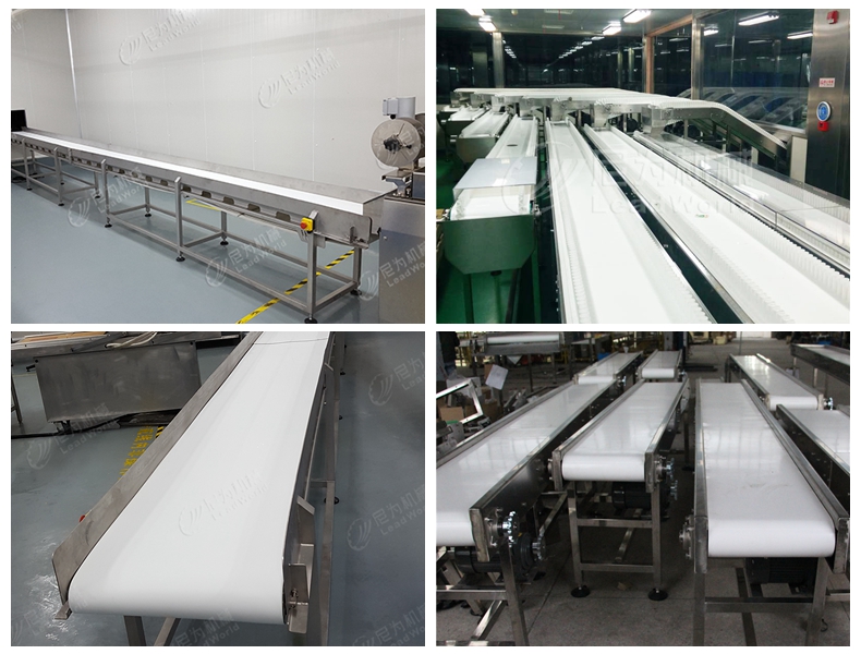 Vertical Vegetable Fruit Incline Flat PVC White Conveyor Belt System For Food Industry