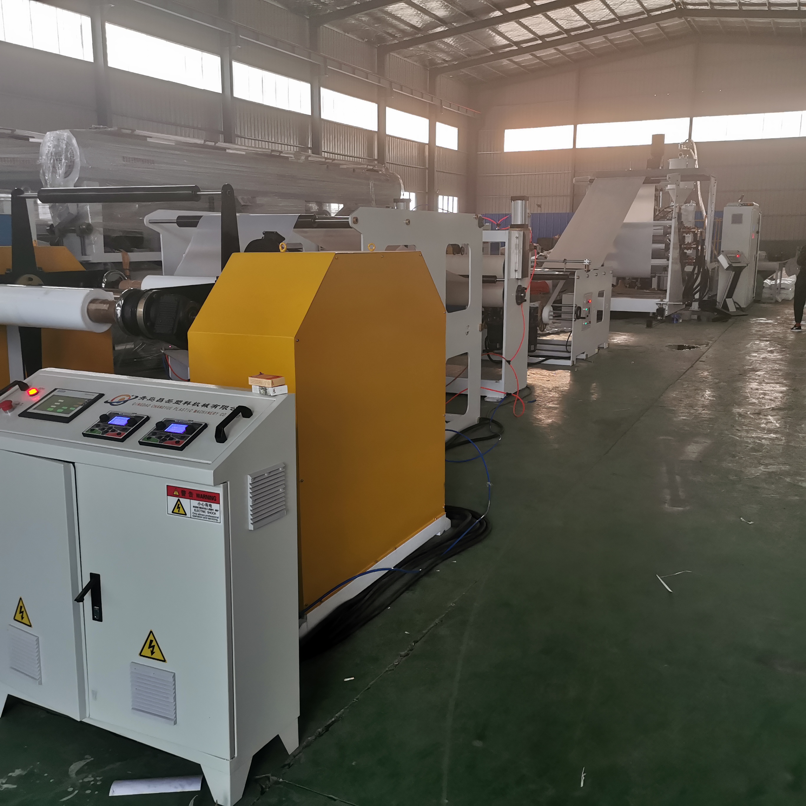 Acrylic PP PE PS ABS HIPS PMMA PLA PET Sheet Making Machine with 38CrMoALA Screw Material