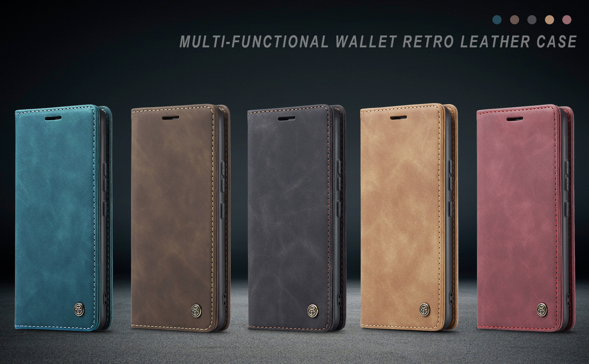 CaseMe 15 Ultra Luxury Wallet Case Card Magnetic Holder TPU Leather Back Cover For Iphone 15 Pro Phone Case