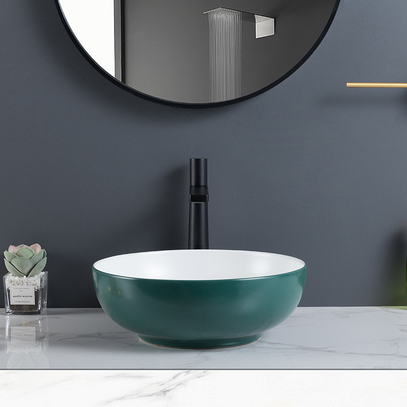 Prevents Fading Bathroom Sink Round Bowl Acid Resistance Wash Basin Table Top Price