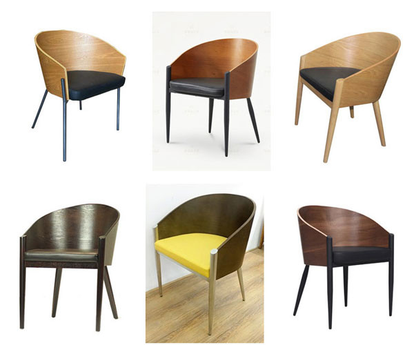 Leisure Cafe Costes Nordic Style Dining Chair Wood Pu Seat