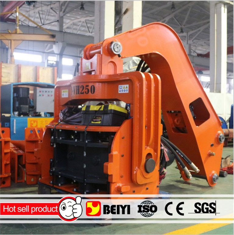 Prestressed concrete pipe pile excavator hydraulic high frequency vibratory pile hammer/driver