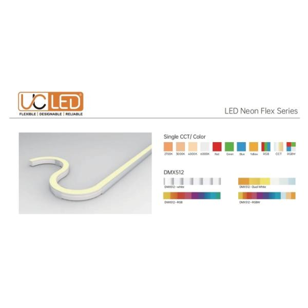 Customized Easy Bend Flexible Neon LED Strip With Waterproof Connectors