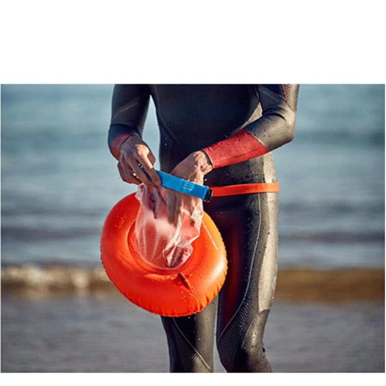 Outdoor Portable 20L Triathlon Swimming Buoy Custom Orange color