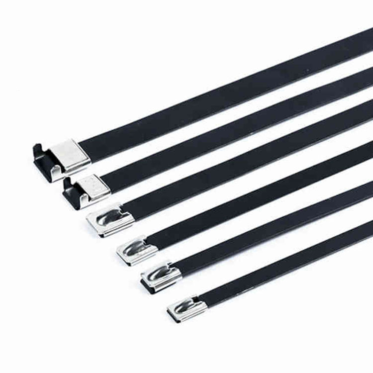 Bunding Wires Self-locking Black Spray-Coated Metal Cable Ties PVC Stainless Steel Cable Ties