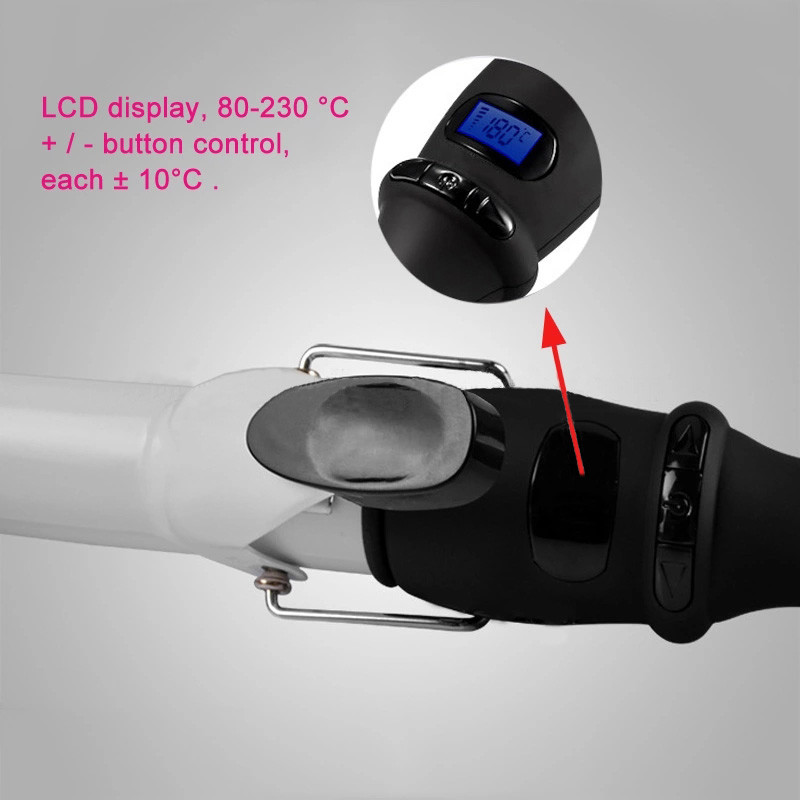 45w Electric Spiral Curling Iron Custom Heat Barrel Size Universal Voltage