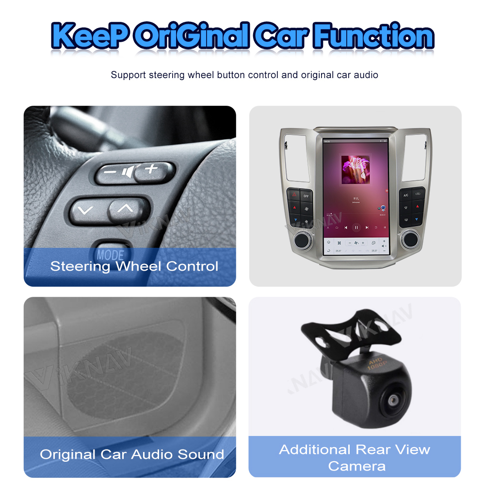 12.1 Inch Full Screen Android Car Radio For Lexus RX RX300 RX330 RX350 RX400H