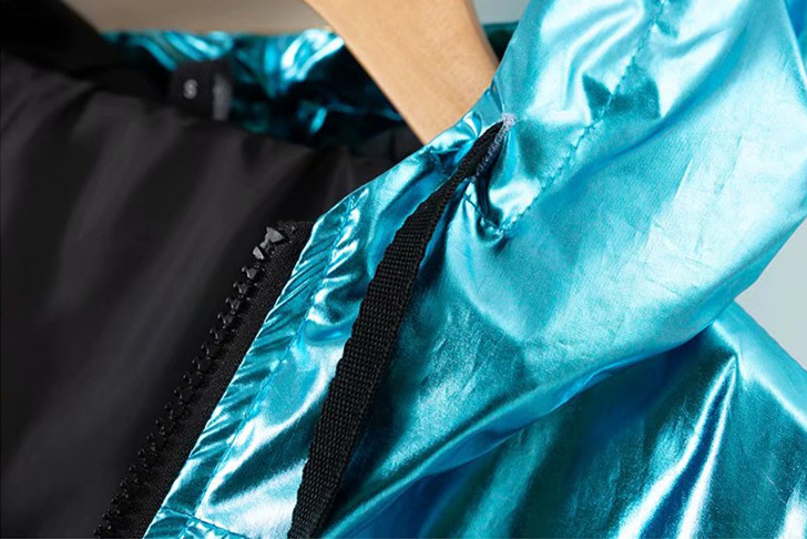 Fashion Mens Reflective Jacket / Womens Metallic Coat Plating Coating