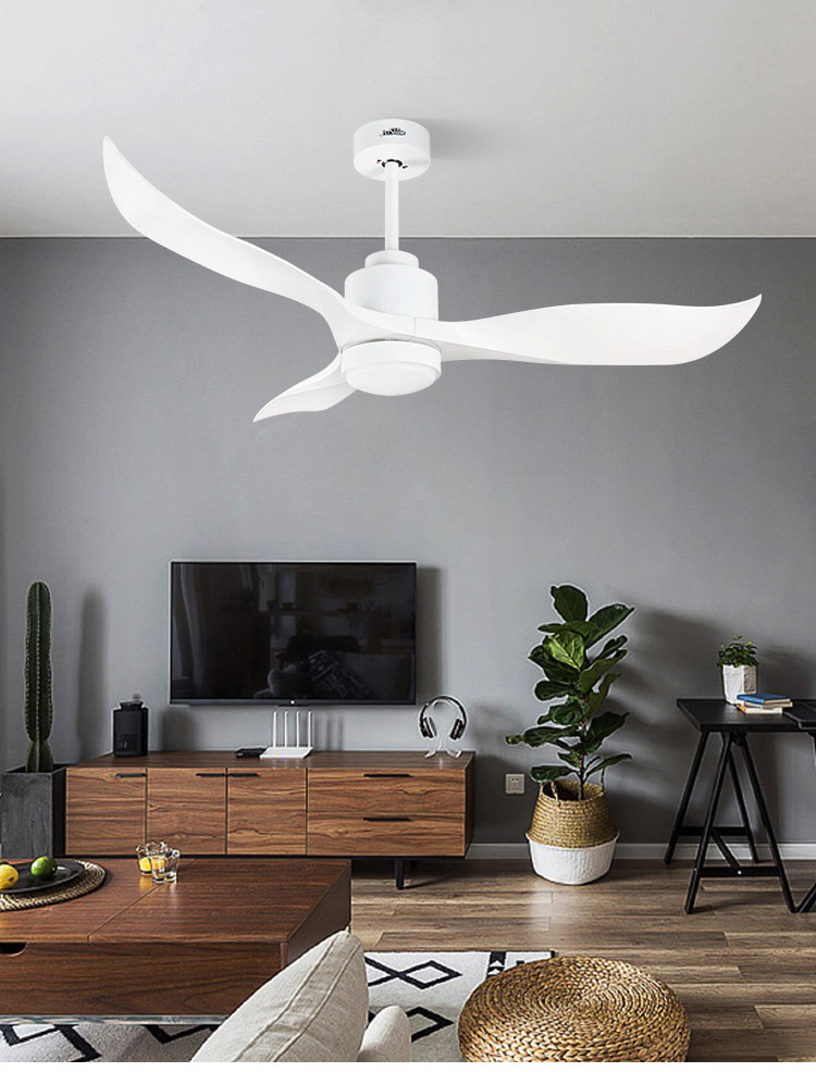 52 Inch Consumption ABS 3 Blade DC Motor Fancy Ceiling Fan Light for Home Hotel and Office