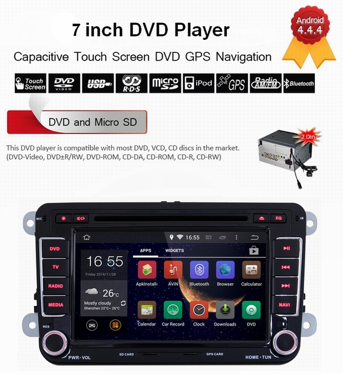 Ouchuangbo Car Navi Multimedia Kit for Volkswagen EOS T5 Transporte DVD Stereo Android 4.4
