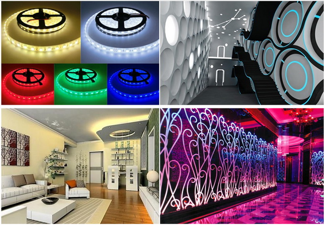 High Intensity Flexible LED Strip Lights SMD 5050 RGB 60 LEDS IP68 Waterproof