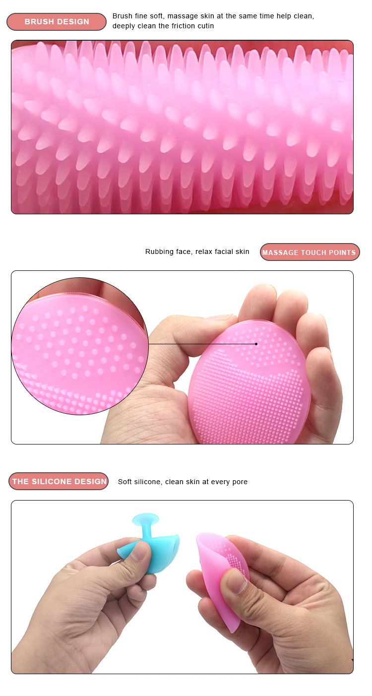 New Portable Cleaning Face Brush Mini Soft Silicone Facial Cleansing Brush