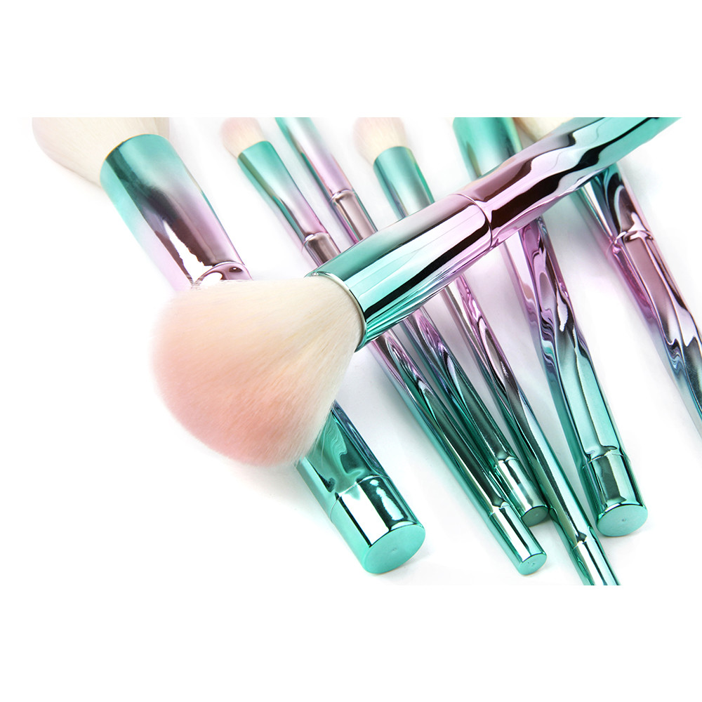 Plastic Taklon Synthetic 7pcs Complete Makeup Brush Set