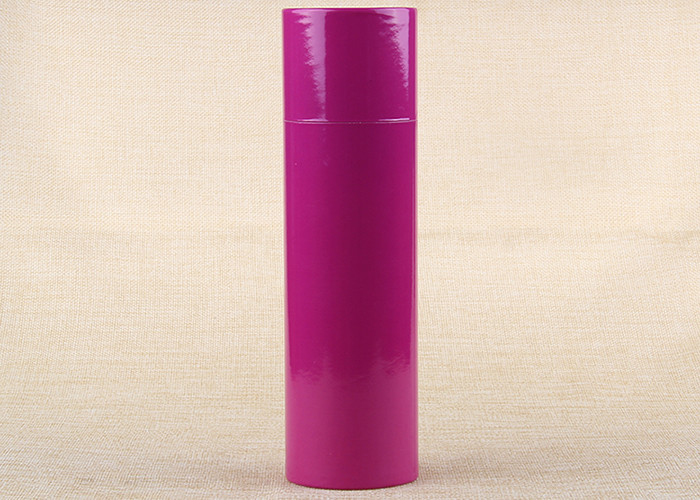 Purple Matt Varnishing Paper Cans Packaging / Cardboard Paper Tube ISO9001