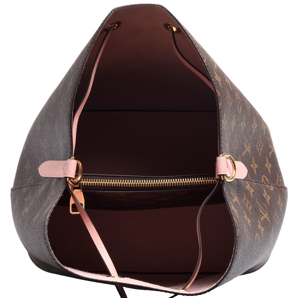 Leather Trim Louis Vuitton NéOnoé Mm Black Monogram Bag