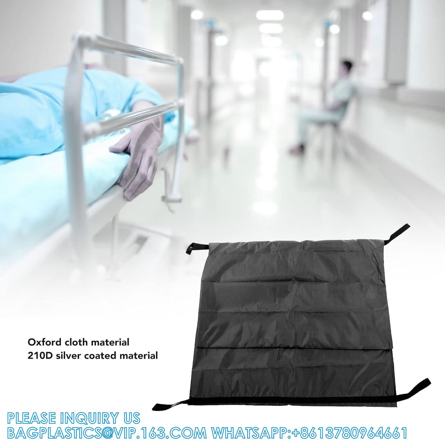 Body Bag, Leak Proof Cadaver Morgue Bodies Bag With 4 Handles, Center Zipper, Emergency Bodies Storage Bag Funeral