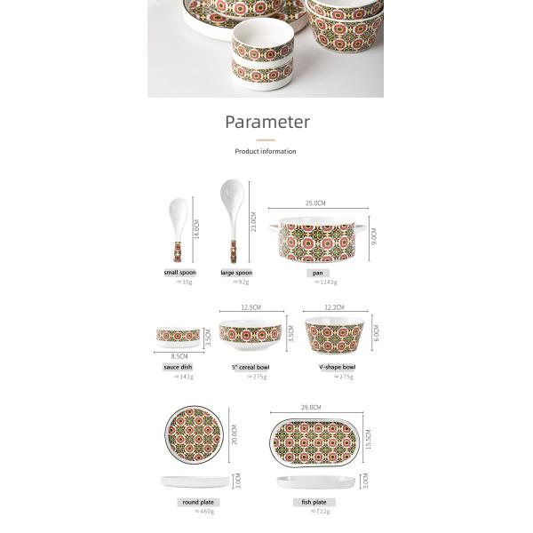 Presents Porcelain Ceramic Dinner Set For Women'S 2024 Christmas Table Set