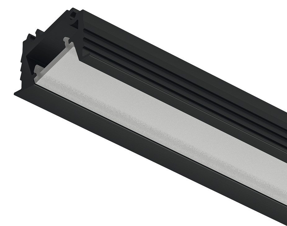 Display LED Aluminium Profile For LED Strip Lights Recess Mounting