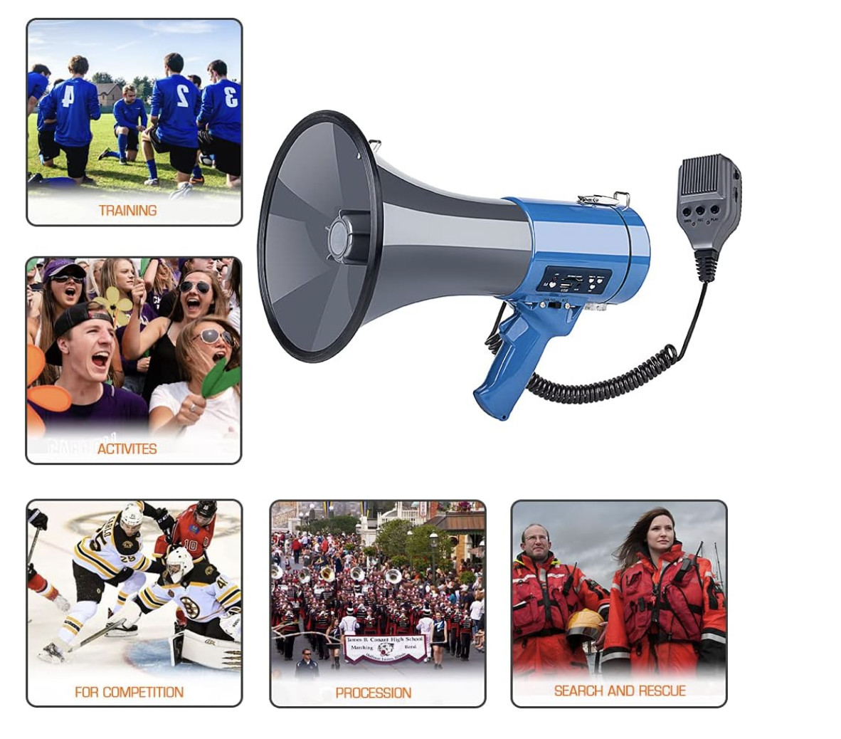 300Meter Military Megaphone Handheld
