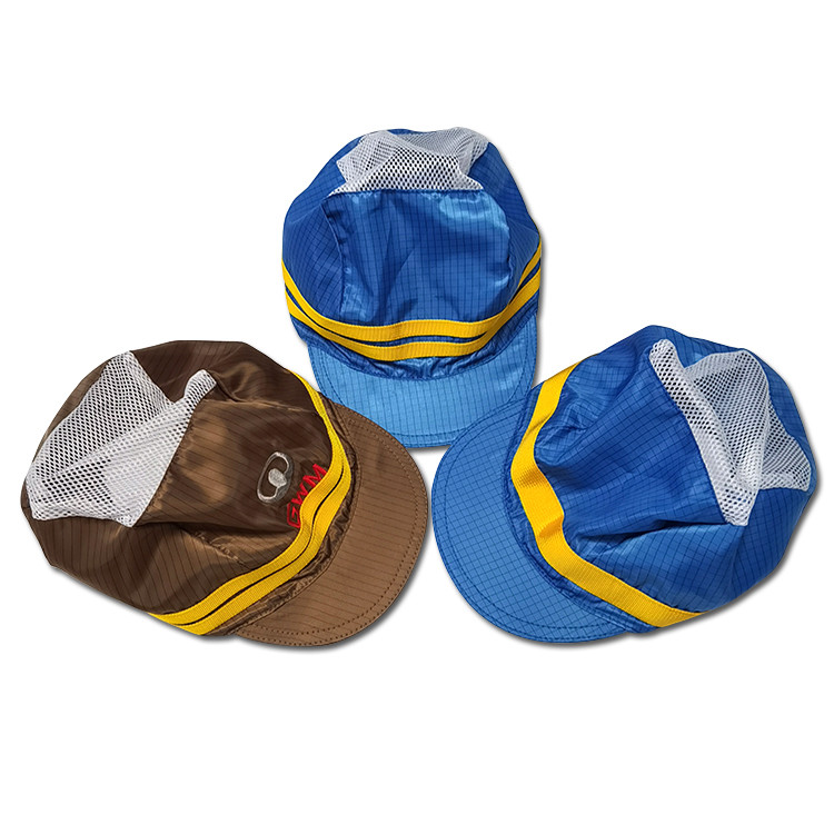 OEM Brown ESD Anti Static Cap 99% Polyester 1% Carbon Fiber