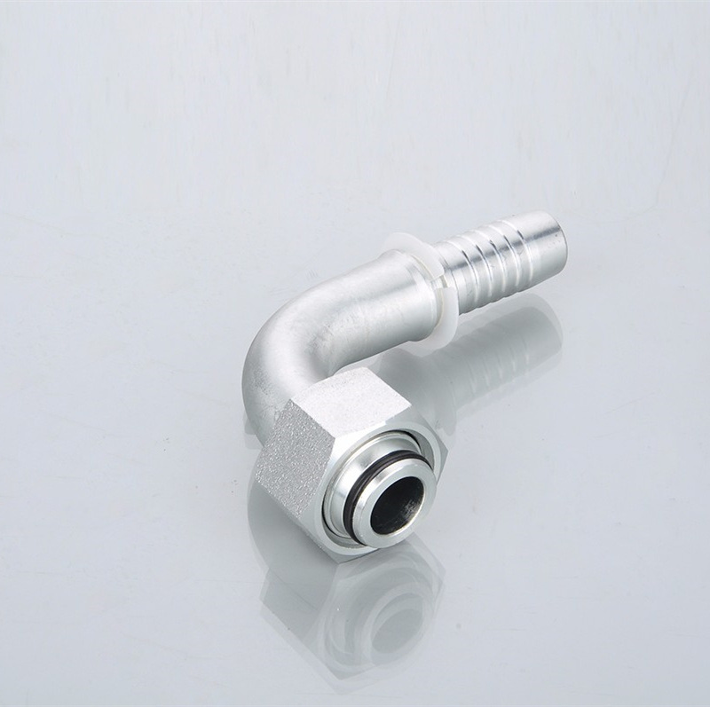 20491 Series 90 Degree Metric Female 24 Degree Cone O-Ring L. T. Hydraulic Hose Fittings
