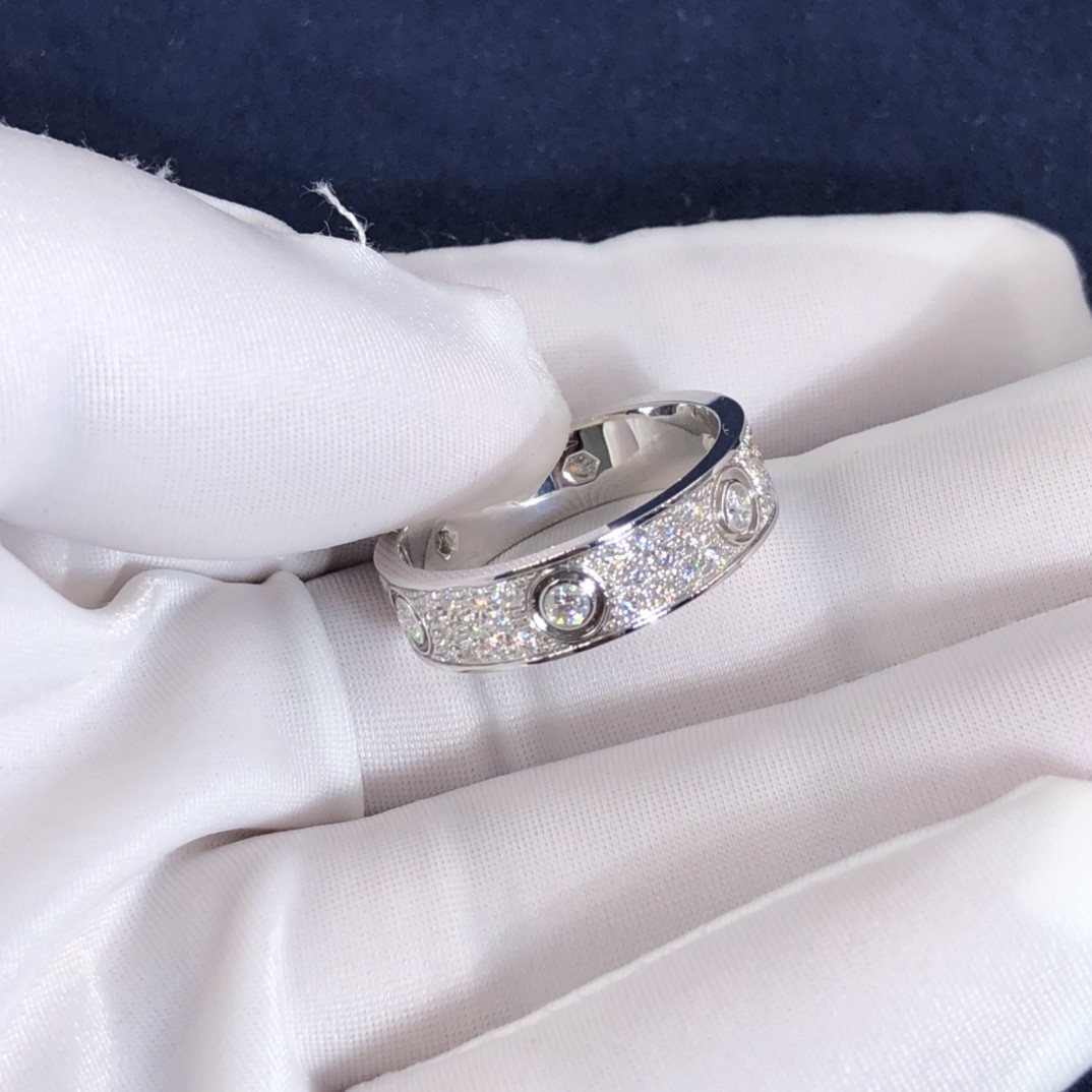Car Tier LOVE Ring Small Model Factory Custom Fine Jewelry 18k Pure Gold Natural Diamonds Ring