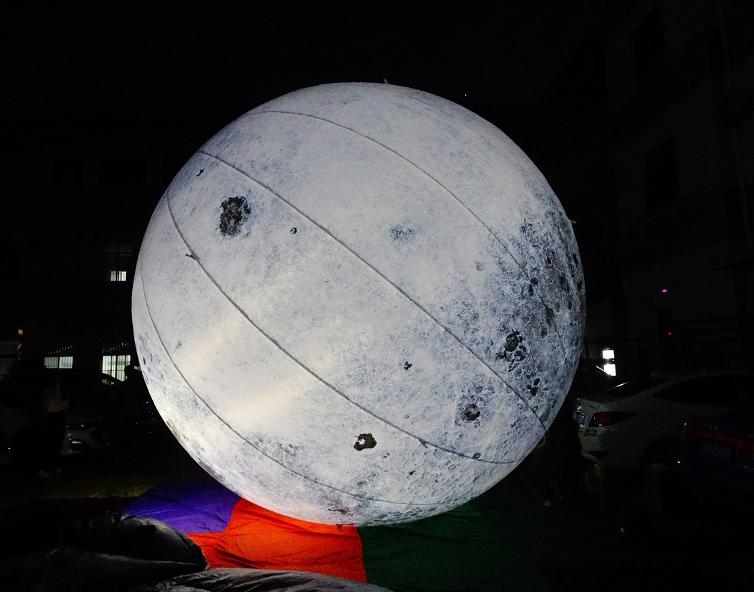 Giant Advertising Inflatable Moon Model With Led Light / Large Inflatable Moon Balloon For Decoration