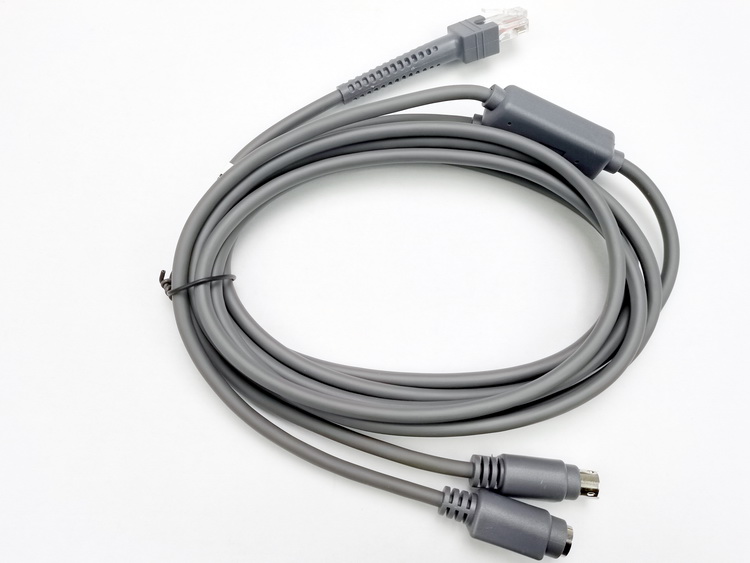 2M PS2 KB To Rj45 Barcode Scanner Cables For Symbol LS2208