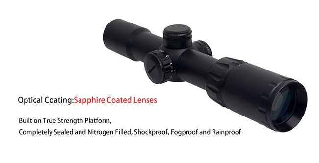 Waterproof Tactical Hunting Scope FFP 1-4X30E Objective Lens Diameter 30mm