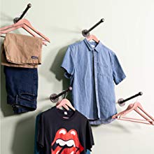 Supporting wooden shelves pipe shelf brackets/paper holder for wall mounted coat rack