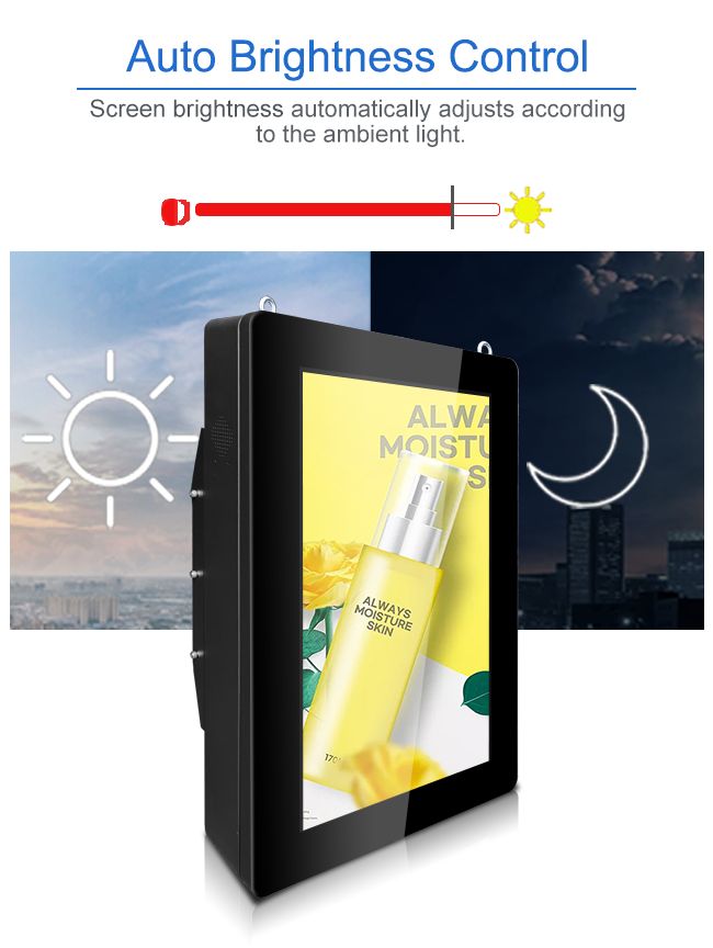 CMS IP55 Outdoor LCD Digital Signage For Advertising Vertical / Horizontal display