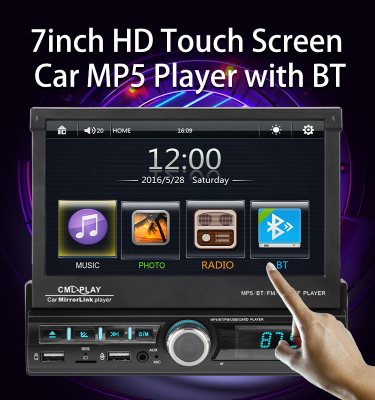 USB MP3 MMC WMA Car MP5 Player 1 Din Car Radio Autoradio Car Stereo