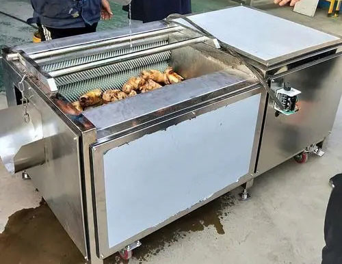 Roller Brush Fruit And Vegetable Washing Machine For Onion Walnut Ginger Peeling