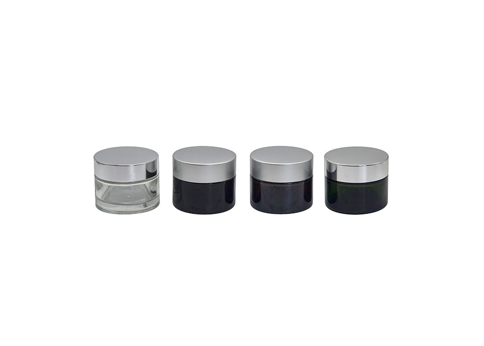 Clear Amber Frosted Glass 5g Cosmetic Glass Jars