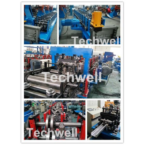 Auto Changeover CZ Purlin Roll Forming Machine / CZ Section Cold Roll Forming Machine