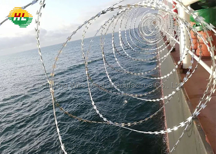 450mm Diameter 2.5mm Barbed Wire Coil Fencing Customed Electric Galvanized