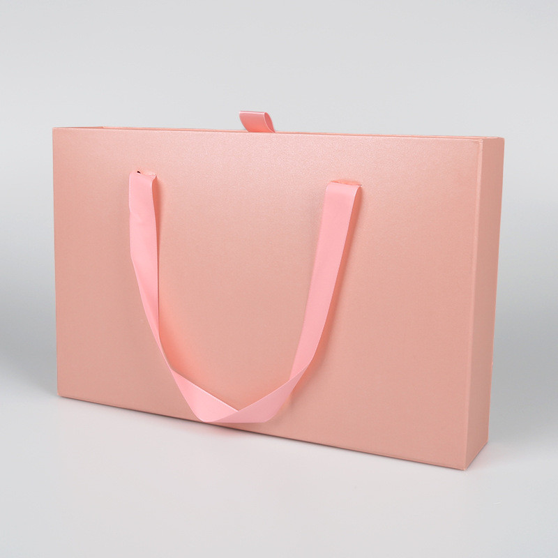 Customized Gift Packing Box Ribbon Portable Drawer Box Silk Screen Printing
