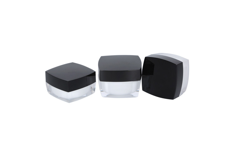Square Acrylic Cosmetic Packaging Set 15-30-50-100-120ml Lotion Essence Bottle 15-30-50g Cream Jar