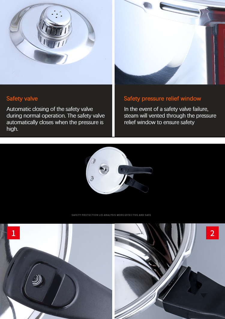 Custom Cookware 304 Stainless Pressure Cooker For Rice Cooking
