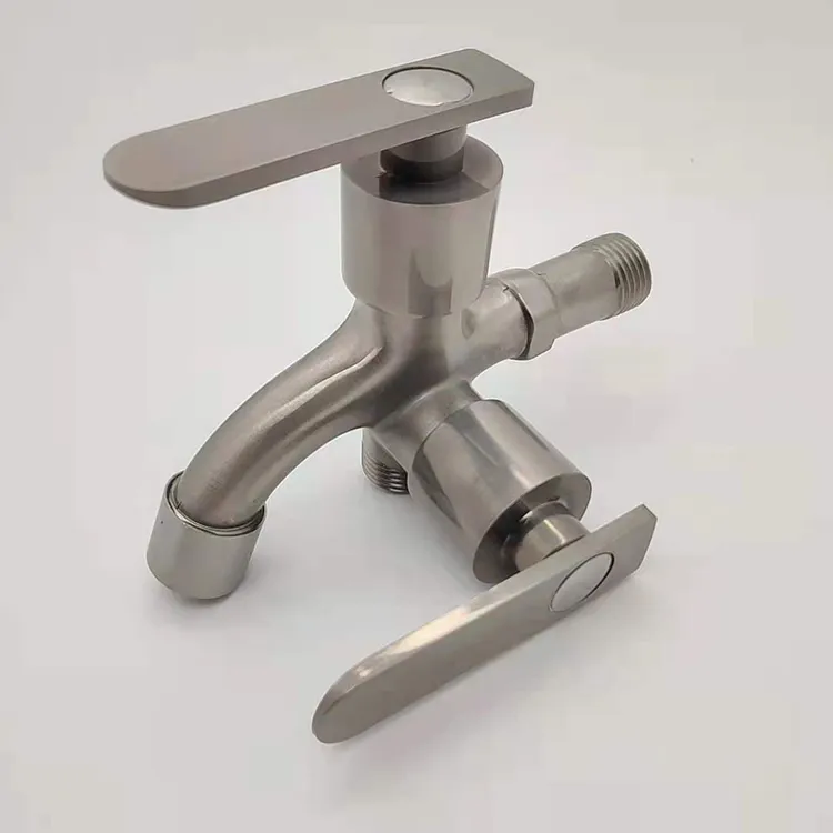 Modern Double Outlet Down Kitchen Mixer Sink Faucets ForWashing Machine Basin
